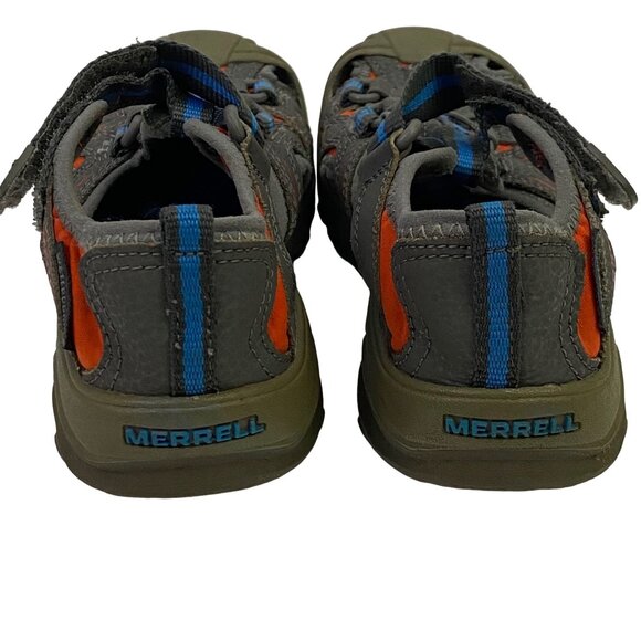 Merrell Hydro Grey Leather Athletic Outdoor Waterproof Sandals Toddler Boy 12M - Picture 8 of 11